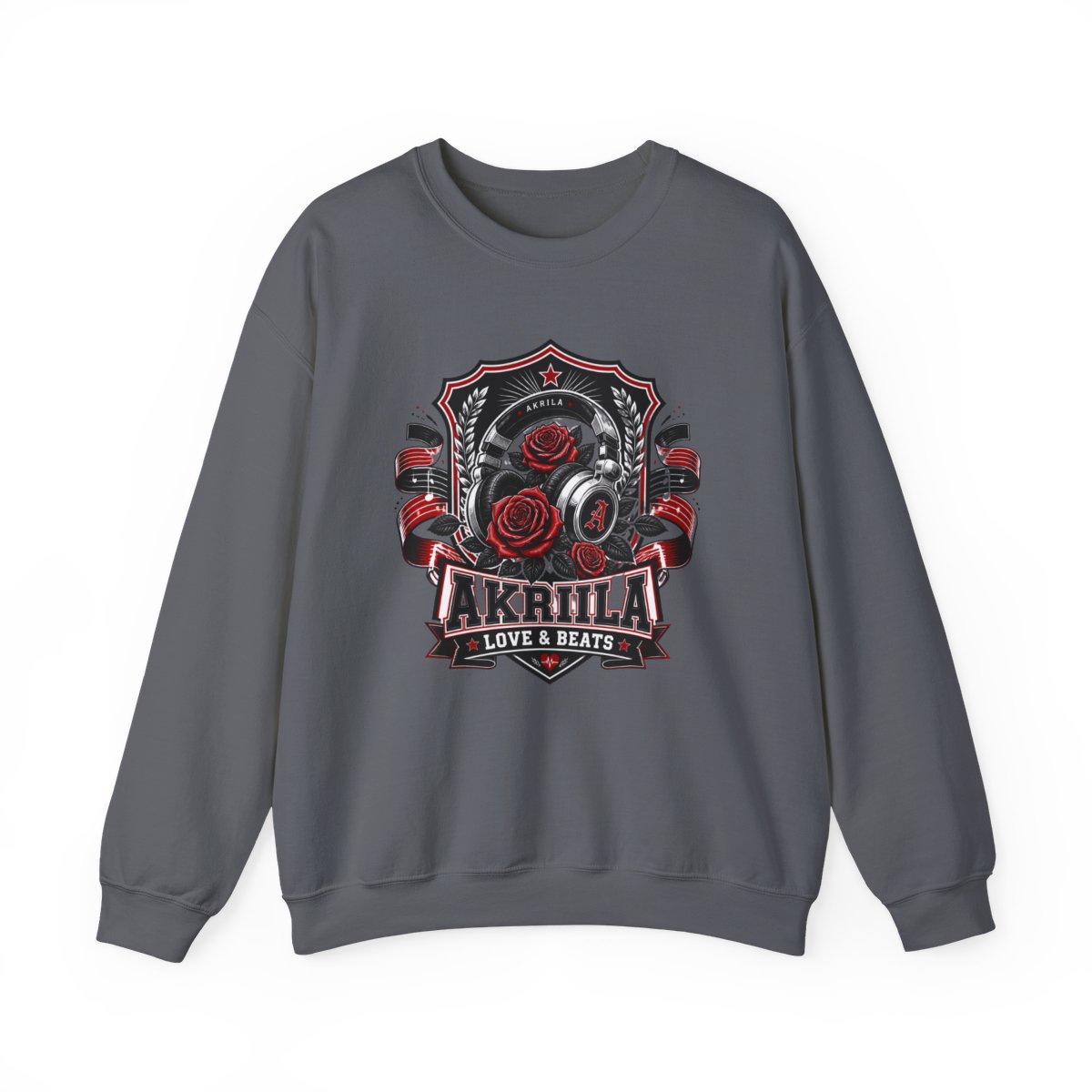 Akriila "Akriila: Love & Beats" Crewneck - alternate angle 3, merchandise